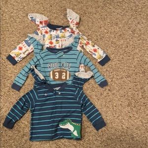 Three long sleeve cotton pajama sets 18 months